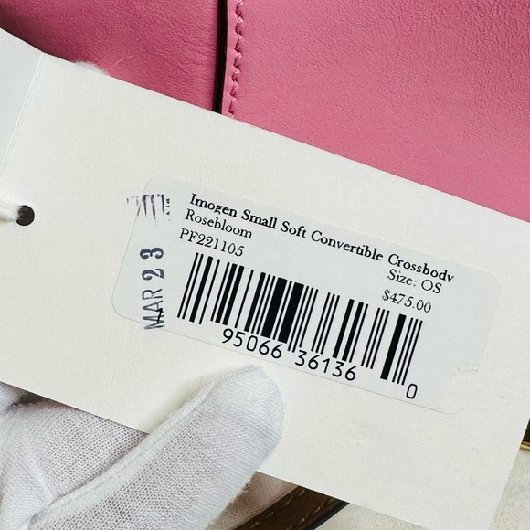 NEW! Ulla Johnson Rosebloom Pink Leather Imogen Small Soft Convertible Crossbody - Picture 15 of 15